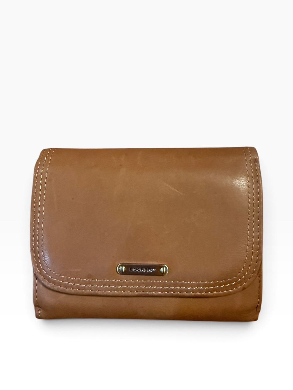 Dockers Tan Leather Compact Wallet